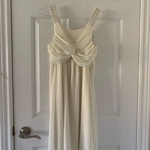 Bloome de jeune fille-white dress w/jewelled strap